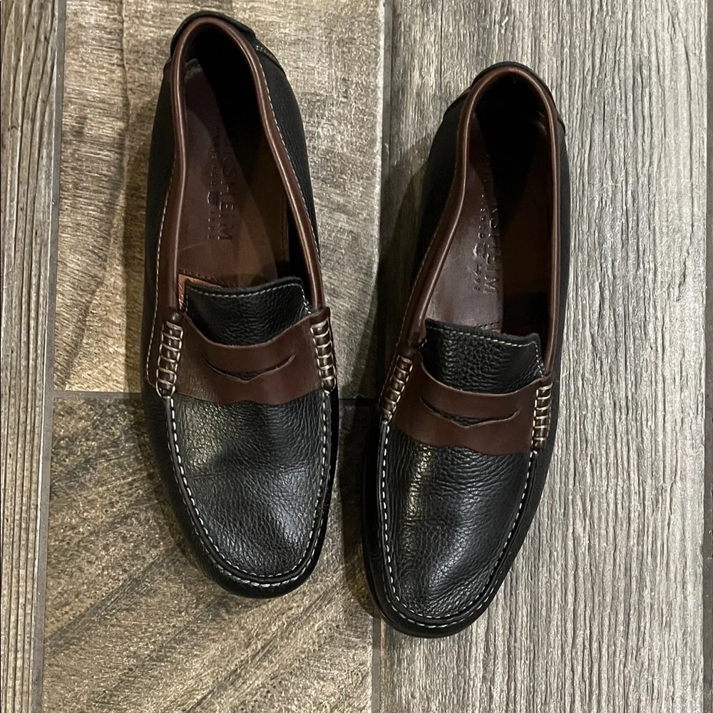 Florsheim Men's Black and Brown Leather Penny Loafers